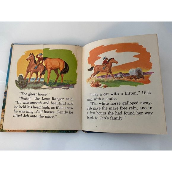 The Lone Ranger and the Ghost Horse Whitman Tell-a-Tale Book 1955 Large Print - Picture 11 of 16
